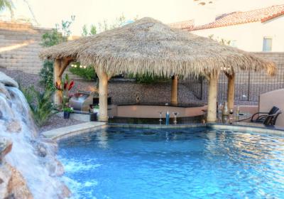 Palapa Structure With A Swim Up Bar