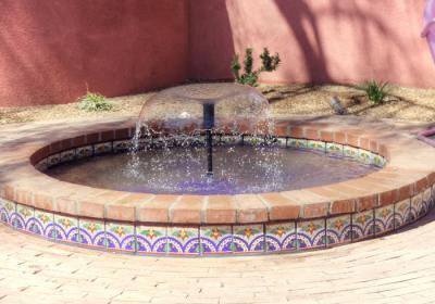 Tucson Patio, Pavers, and Walls- Landscape Architects- All Terrain Landscape Creations -Talavera Fountain